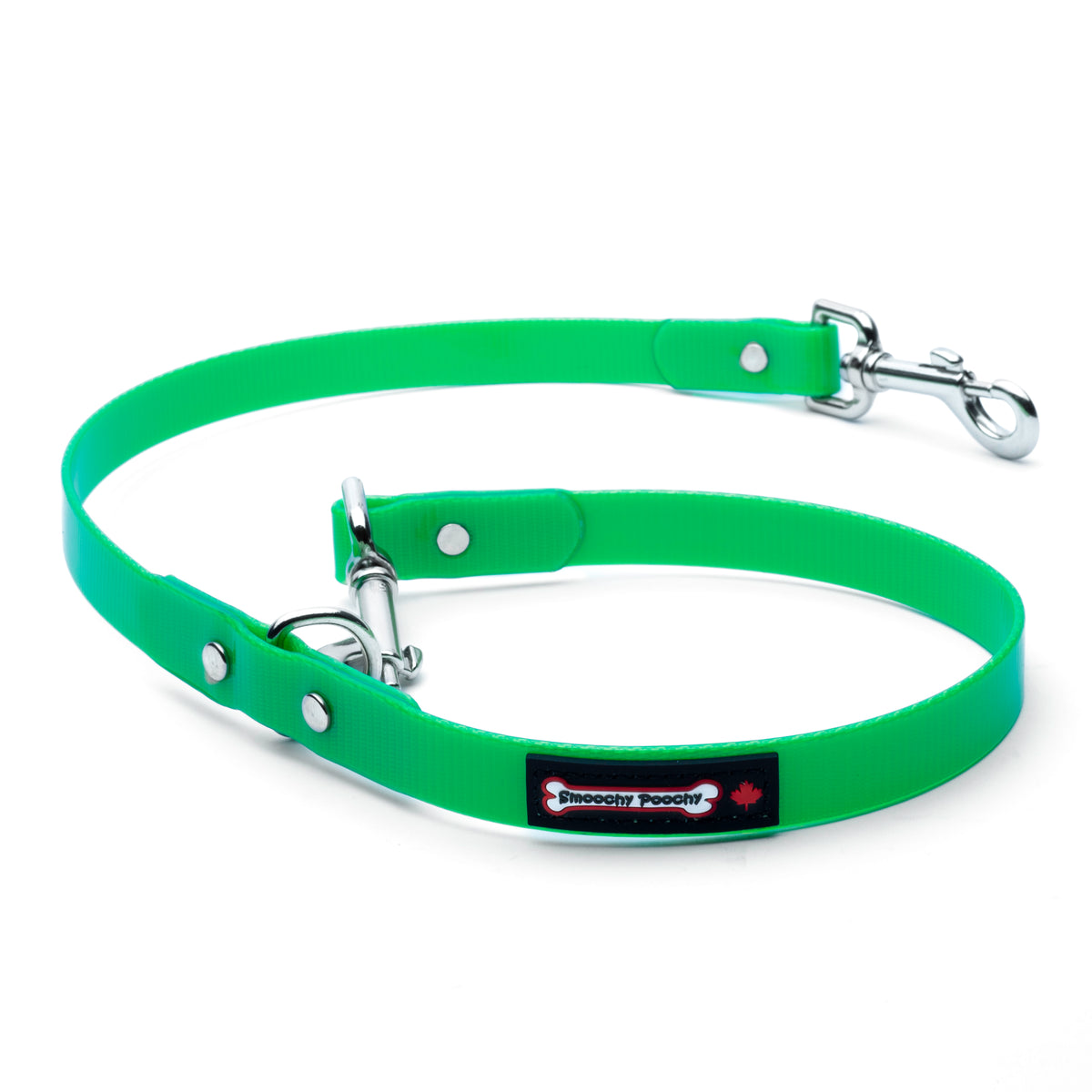 Apple 3/4 inch PVC leash extension with adjustable D-ring traffic handle and metal clasp