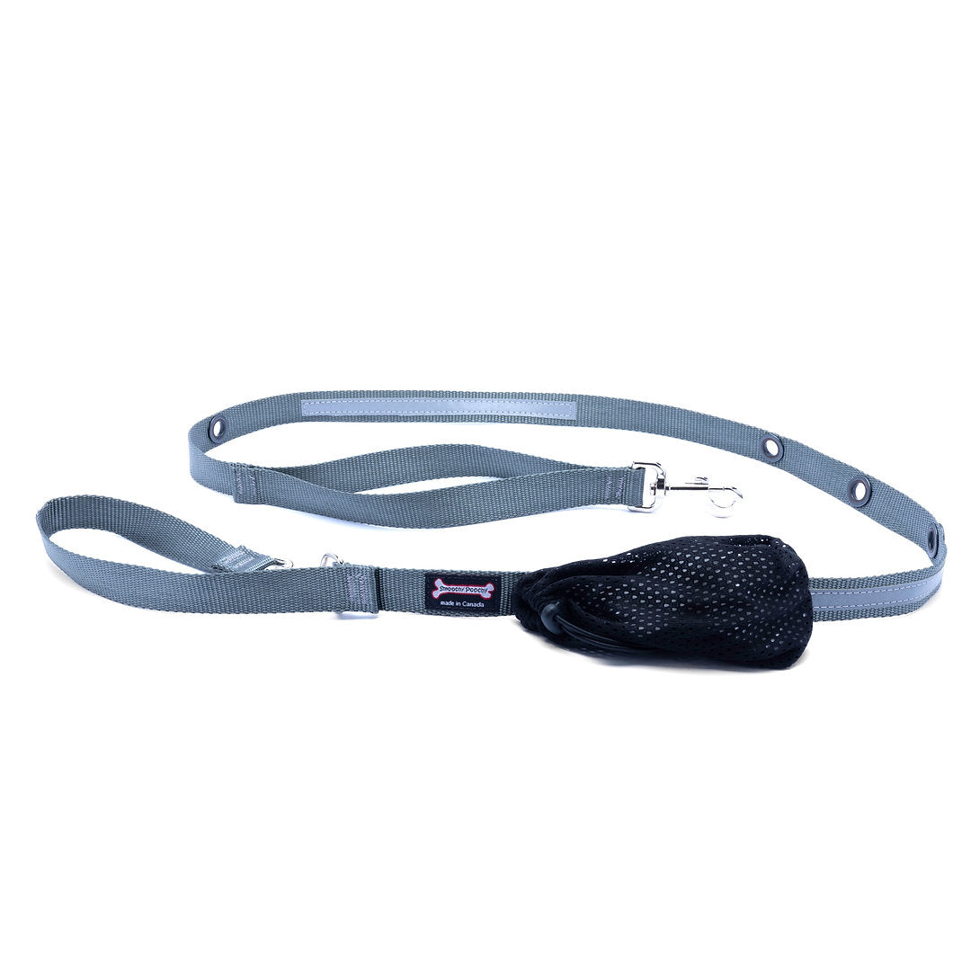 Smoochy Poochy Nylon Reflective Hands-Free Leash - 6ft