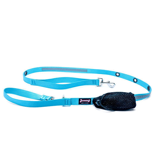 Smoochy Poochy Nylon Reflective Hands-Free Leash - 6ft