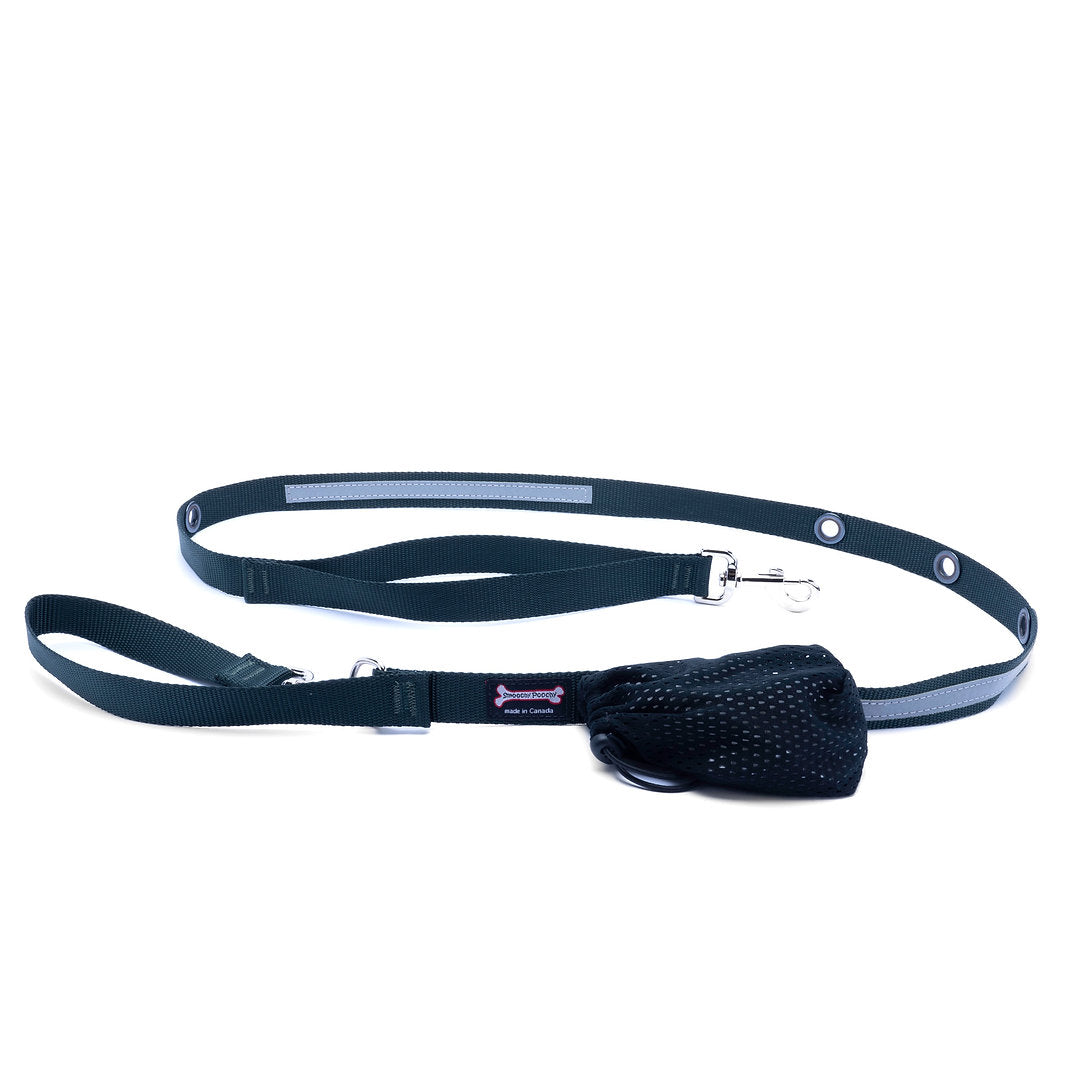 Smoochy Poochy Nylon Reflective Hands-Free Leash - 6ft