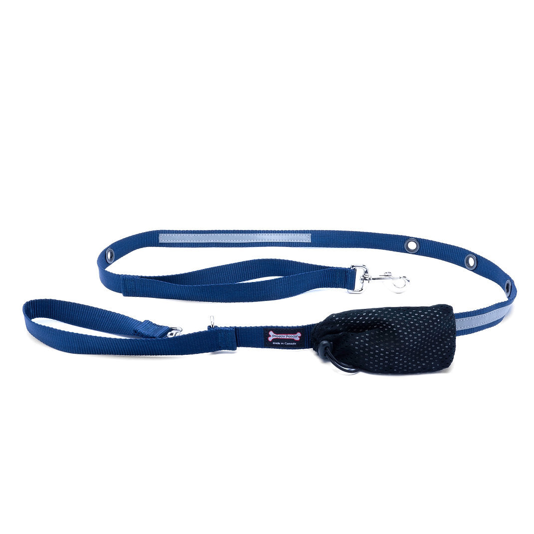 Smoochy Poochy Nylon Reflective Hands-Free Leash - 6ft