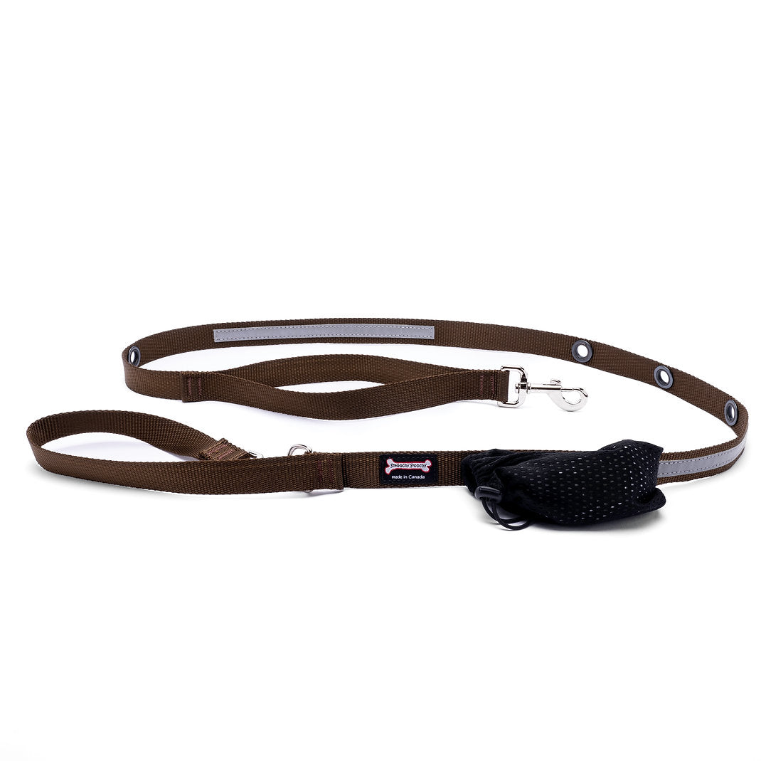 Smoochy Poochy Nylon Reflective Hands-Free Leash - 6ft