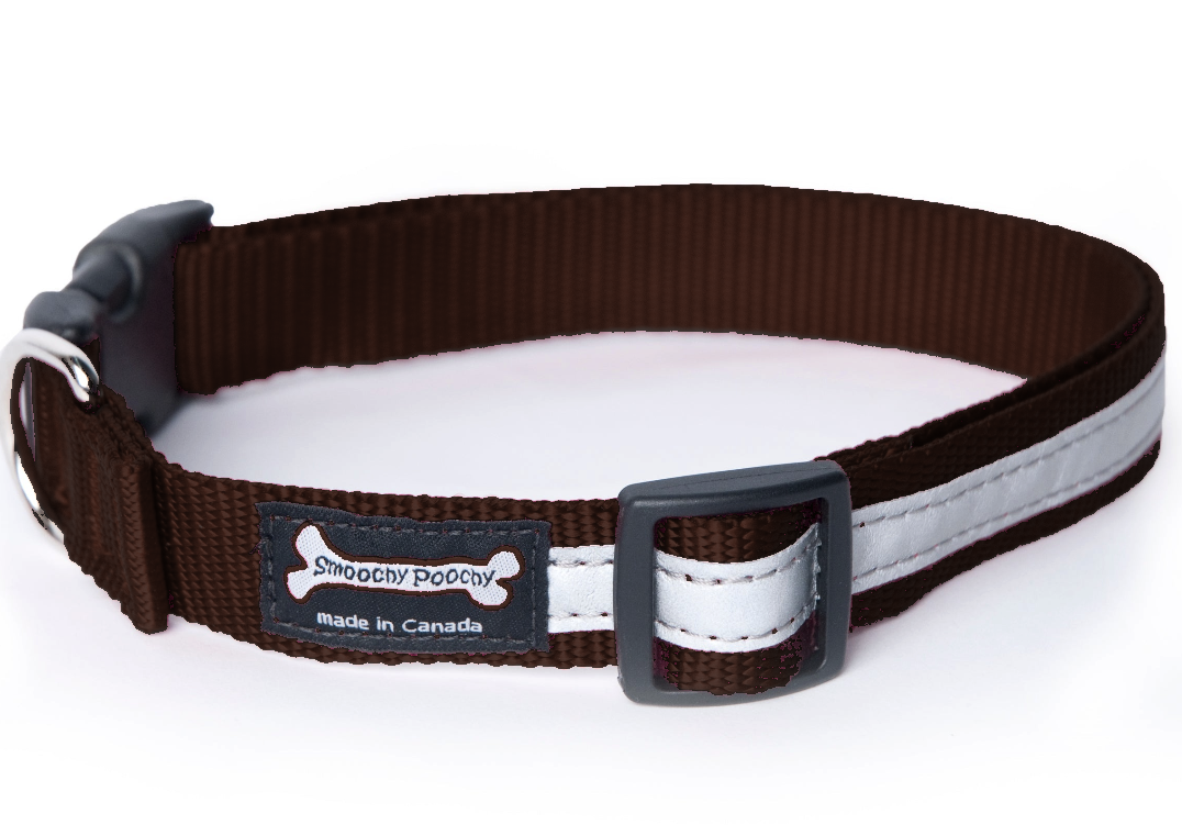 Smoochy Poochy Nylon Reflective Dog Collar