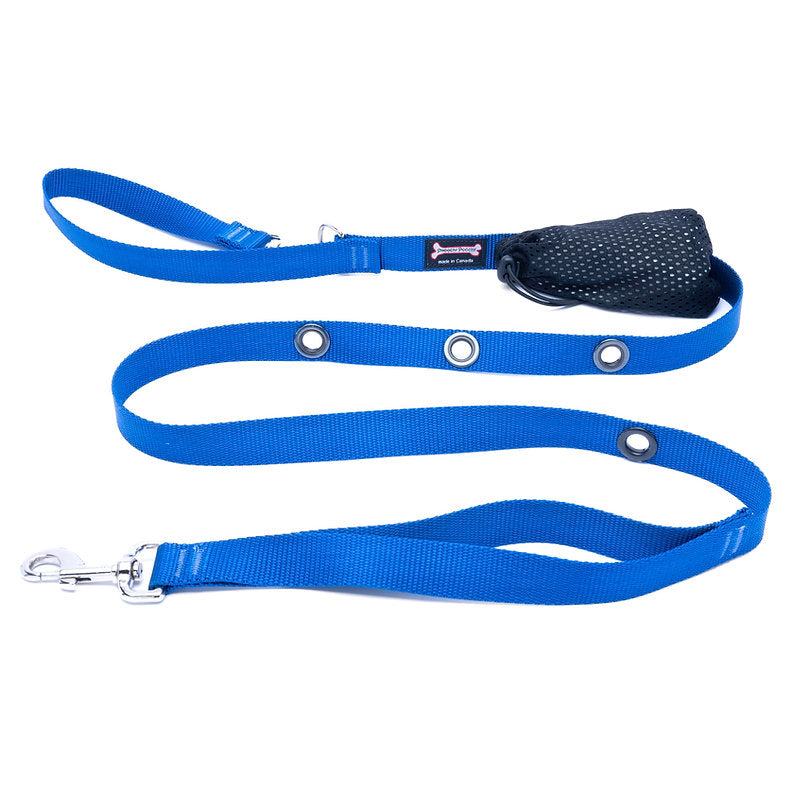 Ocean Smoochy Poochy Nylon Hands-Free Leash - 6ft, with brass grommets and mesh drawstring pouch